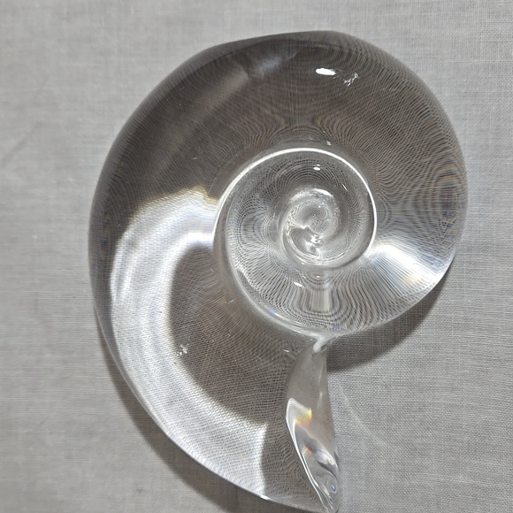 Vintage Val St Lambert De Sores Crystal Snail Figurine Signed. - Picture 2 of 10